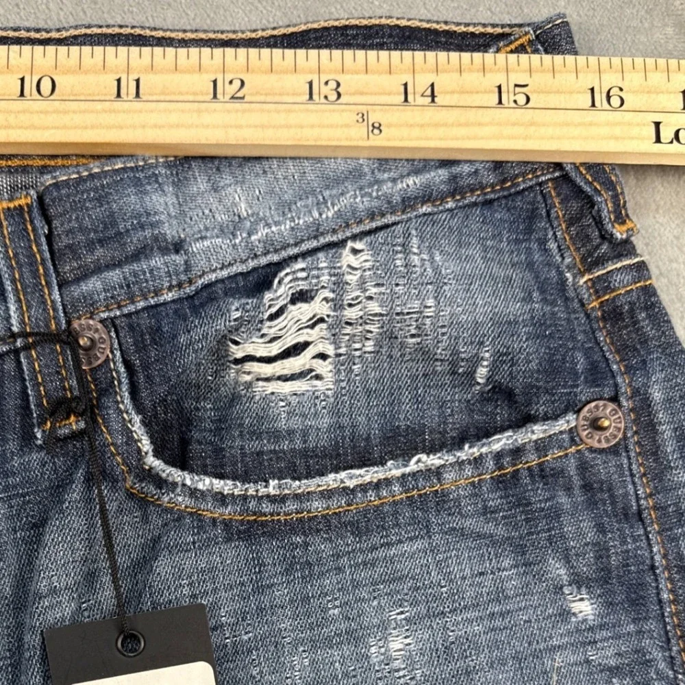 Guess Camino Wash Mens Distressed Straight Leg Jeans Blue 32 NEW